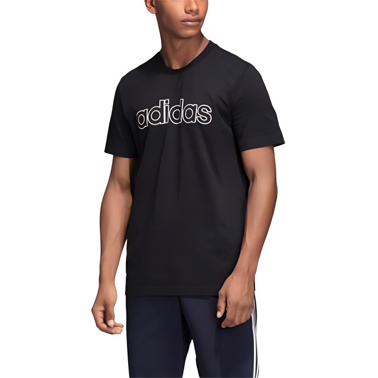 Adidas E Com Casual Pustende Komfortabel Kortermet T-skjorte Herre Topper Svart DU0359