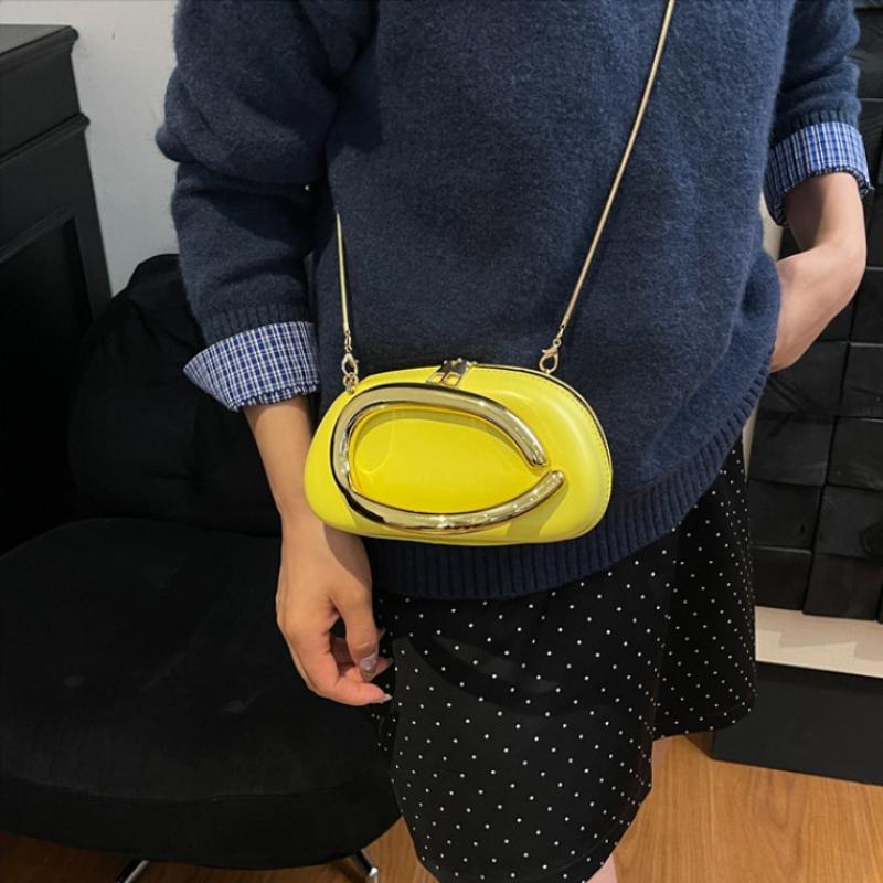 1 Stück Luxus-Umhängetasche Z-Stil Clutch-Tasche Abendtasche Speziell geformte Metallketten-Details Dekorative Kastenform-Kleine Quadratische Tasche
