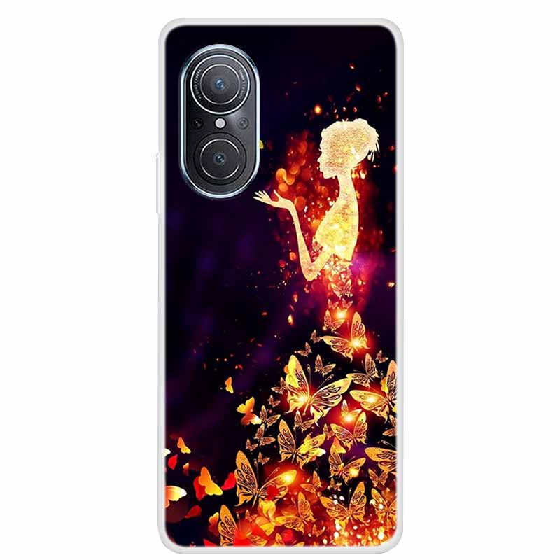 For Huawei nova 9 SE Case Nova9 Clear Soft TPU Silicone Cats Back Cover for Huawei Nova 9SE Case Nova9SE Funda Shockproof Coque