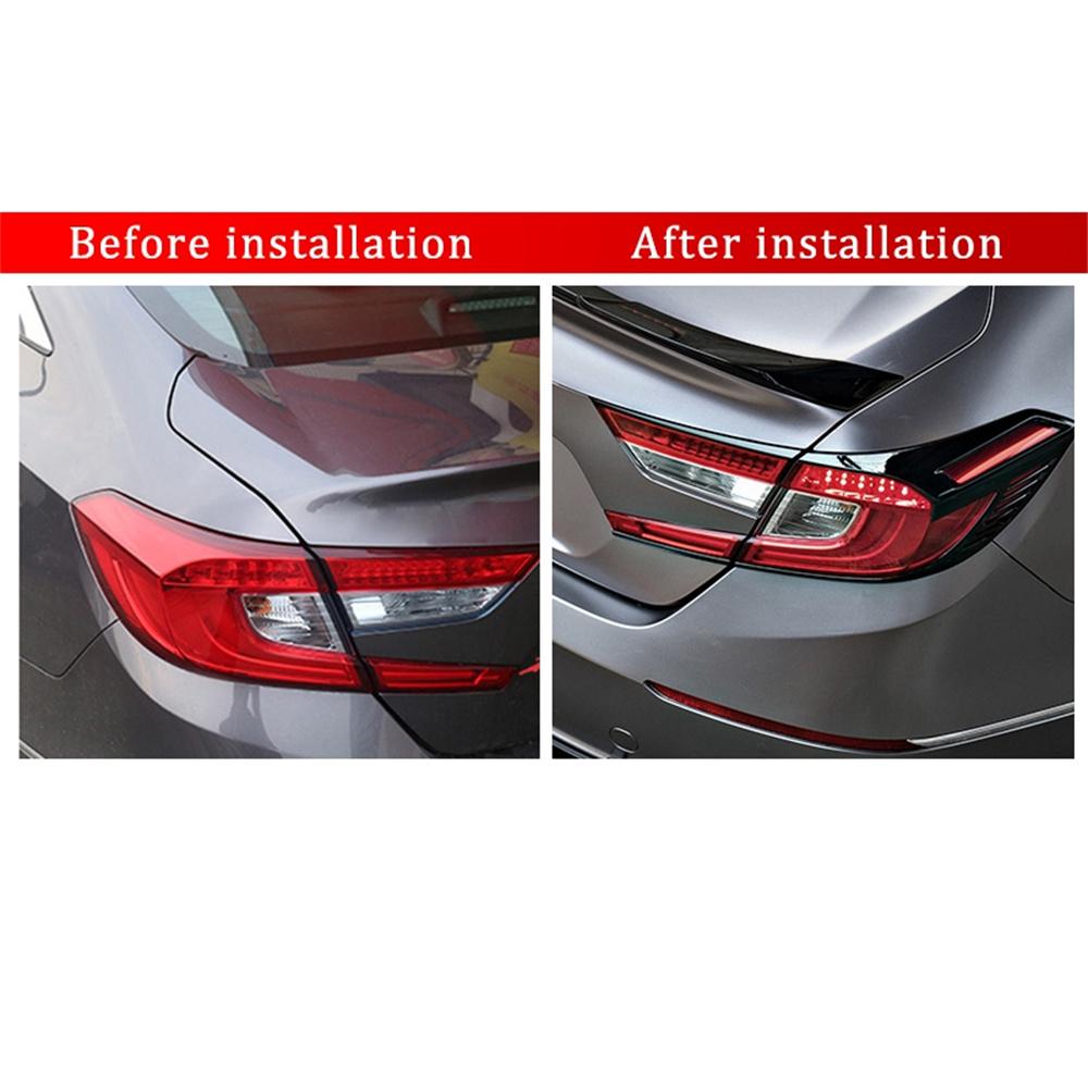 6Pcs Rear Tail Light Lamp Cover Trim For Honda Accord 2018 2019 2020 2021 2022