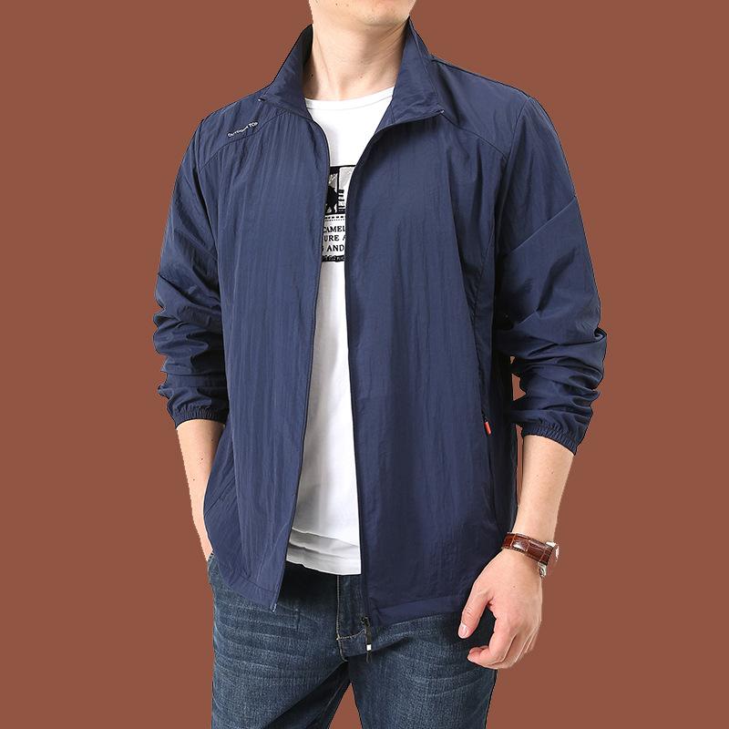 Sommer Sonnenschutzjacke Herren Outdoorbekleidung Schnelltrocknender Hautmantel Herren Sport Sonnenschutz Wandern Radfahren Angeln Camping Jacke