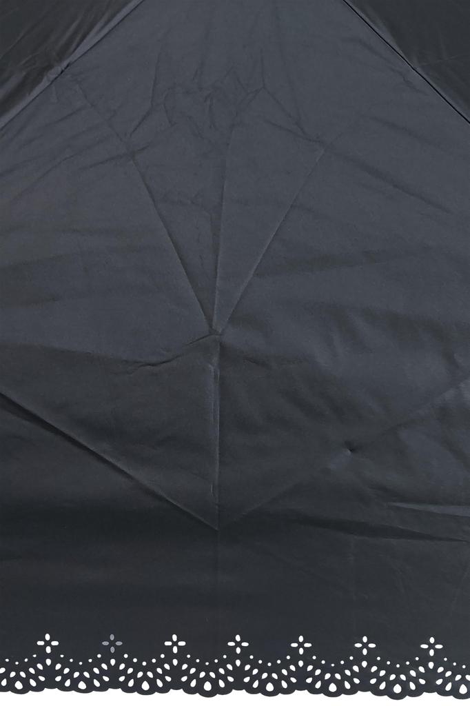 Rose Sangyo 50cm Mini Folding Umbrella with Heat 63500301 Lightweight, Color-Coated, Cut, Black,