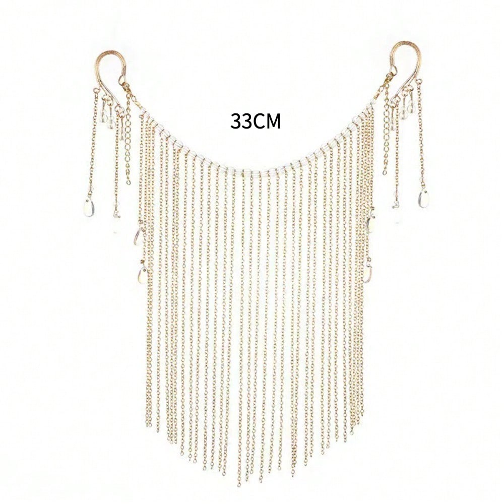 Face Covering Face Curtain Fringed Accessories Ear Hanging Head Curtain Veil Fairy Photo Props Hair Accessories