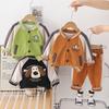 Kids Casual Long-Sleeve Set, Comfortable Daily Wear Outfits