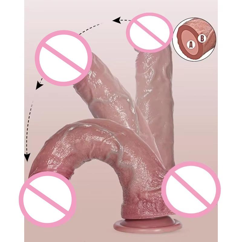 Realistic Dildo Waterproof Silicone Penis Adult Sex Toys G-spot Anal Stimulation Masturbator Dildo with Suction Cup Adult SexToy