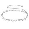 Mei Korean Style New Women's Belt - Unique Casual Decorative Heart Buckle Rhinestone Inlaid Metal Waist Chain