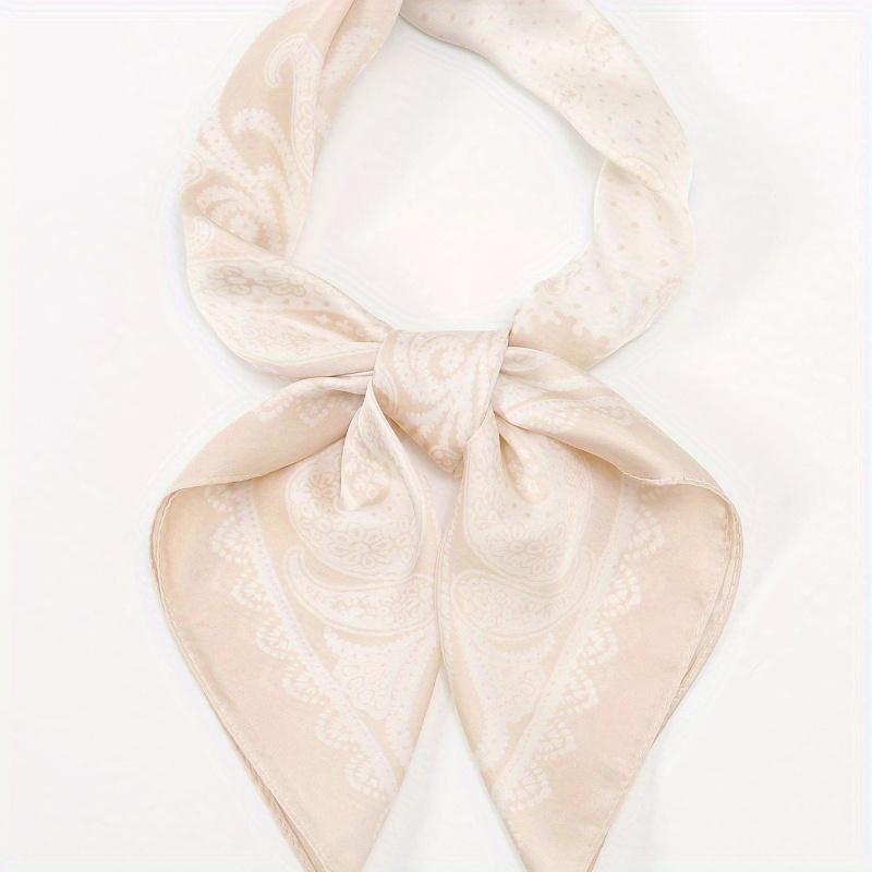 1pc Simple Printed 70s Square Scarf, New Spring Fashion Bandana for Women, Can Be Used As Belt, Bag Decoration, Ribbon