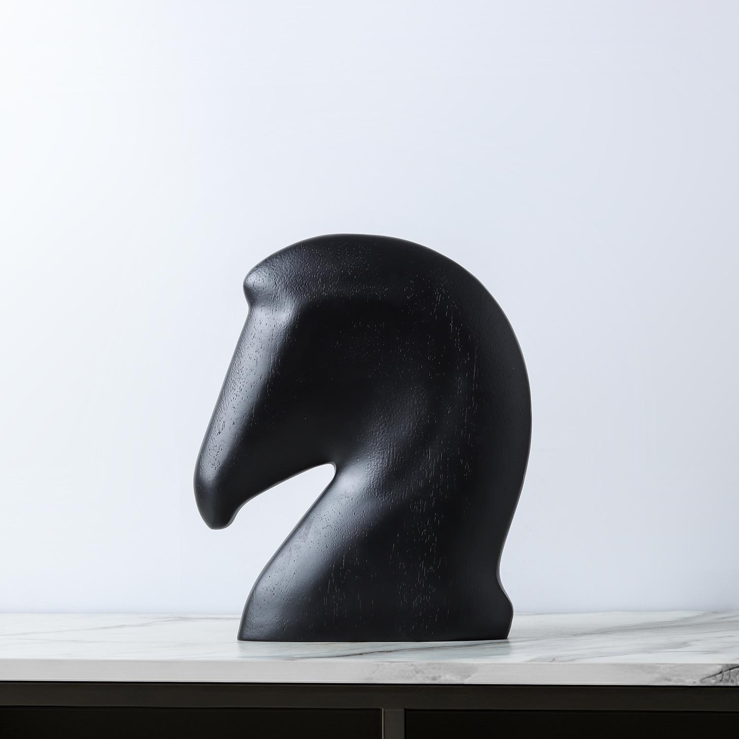 

Simple Horse Head Decoration, Resin Handicrafts, Suitable for Decorating and Embellishing Indoor Environments чёрный