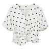 Lancy Retro Polka Dot Puff Sleeve Blouse