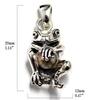 Frog and Pendant Top Pendant, Silver, Crystal, Women's Men's