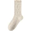 Women's Ruffle Polka Dot Scrunch Socks - Trendy Mid-Calf Cotton Ballet-Style Summer Socks