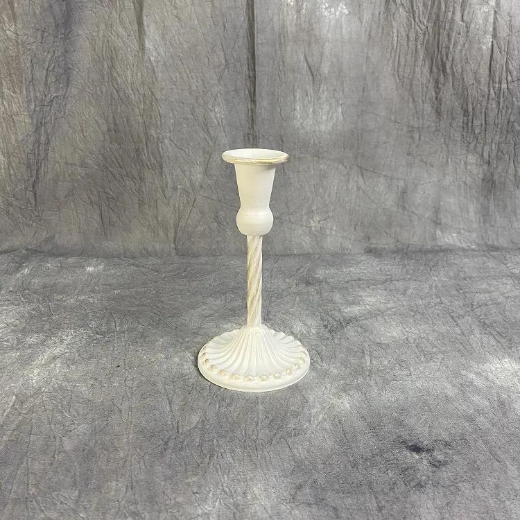 Enkel metall ljusstake Romantiska bröllopsdekorationer Järnkonst Ljusstakar Vardagsrum Ljusmiddagsdekoration