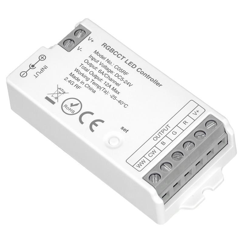 C05RF 2.4G RF RGBCW Controller for RGBCW LED Strips