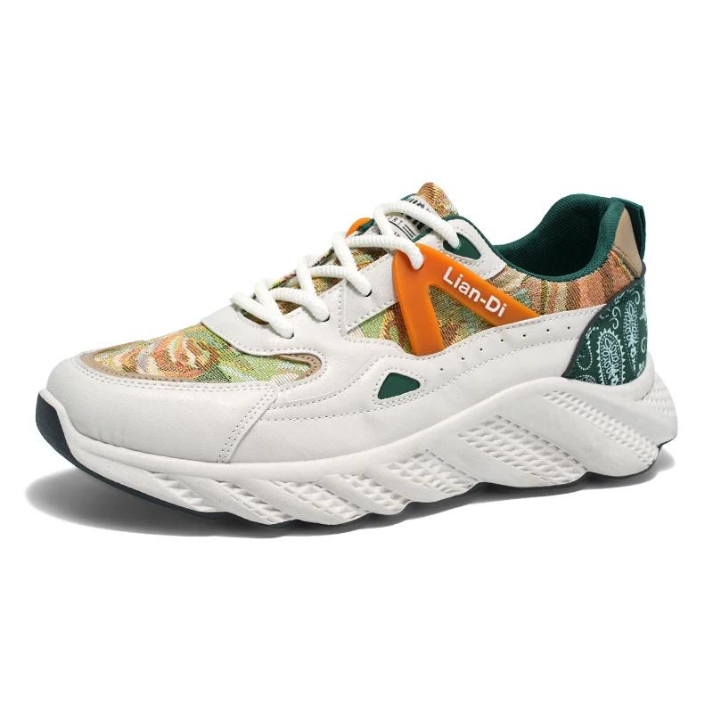 Fashion New Fashion Men's Sports Shoes Breathable Comfortable Platform Sneakers Trendy Lace-up Vulcanized Shoes Man Casual Sneakers