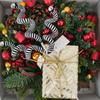 1PC Set Black/White Christmas Tree Picks Christmas Tree Decoration Woolen Bells Curly Pick Halloween Decoration
