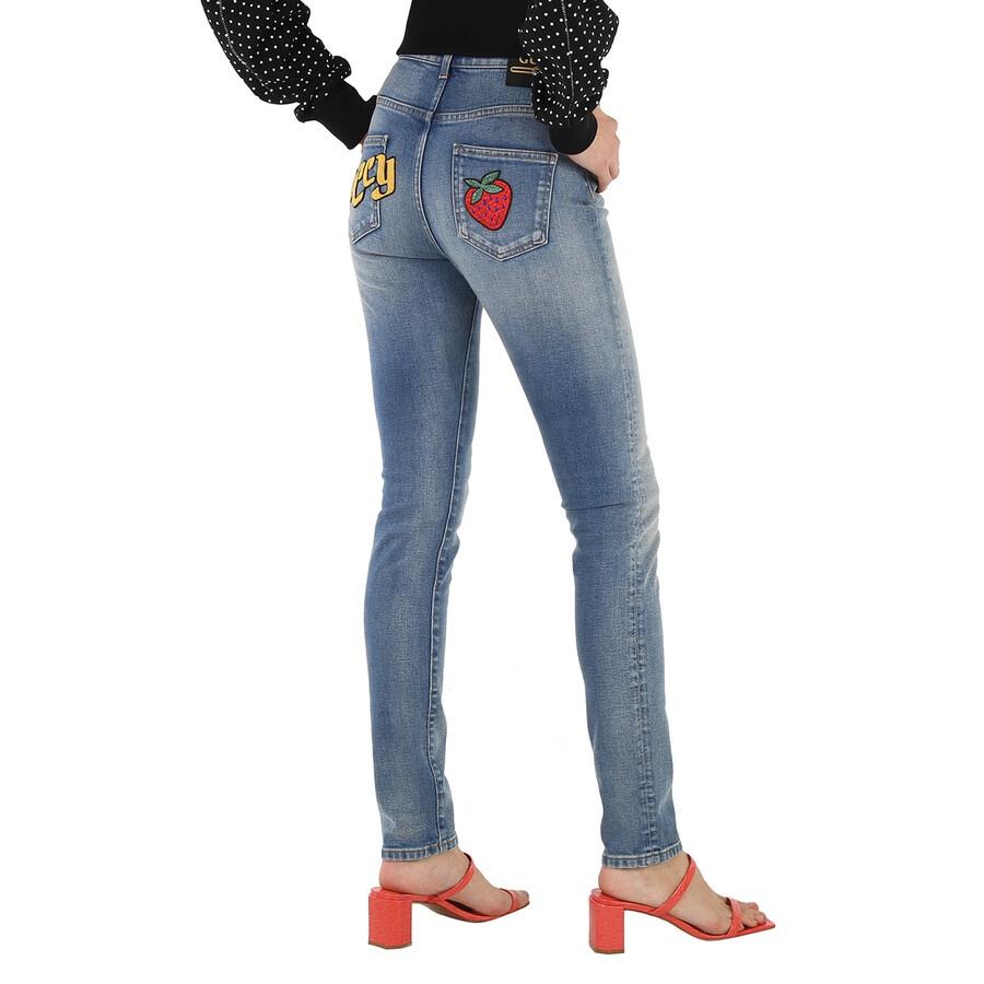 GUCCI Logo Patch Skinny Fit Jeans Women's 502797-XDAHY-4206