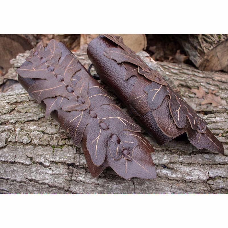 Medieval Elf Knight Wrist Guards - Cosplay Armor for Halloween