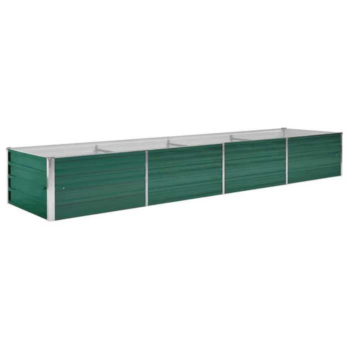 VidaXL Lit surélevé de jardin Acier galvanisé 320x80x45 cm Vert