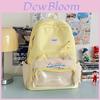 Unisex Nylon Backpack With Embroidery And Splicing For Casual Travel And Campus Use