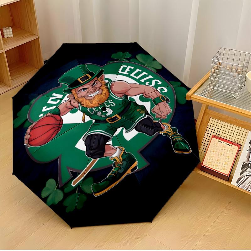 Boston Celtics Printed Umbrella Lightweight for Travel Camping and Leisure a Musthave for Family Holidays and Birthday Gifts