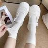 Yi Fan Autumn Mid-Calf Maternity Socks - Solid Color, Polka Dot Bow Lace, Stacked Trendy, Student Style