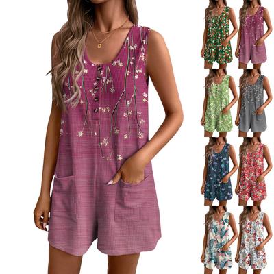 Γυναικεία Ολόσωμη Φόρμα Καλοκαιρινό Σορτς Άνετη Με Τσέπες Καθημερινά Ρούχα Παραλίας Ρούχα Θερέτρου