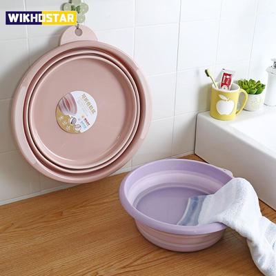 Portable Folding Bucket Camping Washbasin Folding Basin Silicone Washbasin Collapsible Fishing Car Wash Bucket Cleaning Supplies