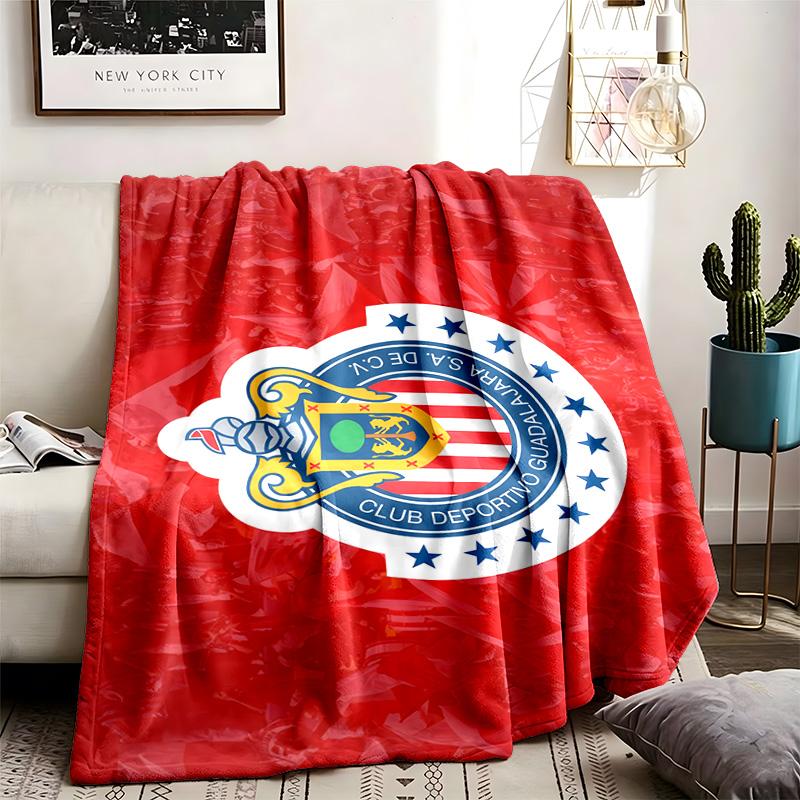 Coperte in Flanella Personalizzate a Tema Club Deportivo Guadalajara Morbide e Adatte a Tutte le Stagioni Perfette per Divani Letti e Campeggio