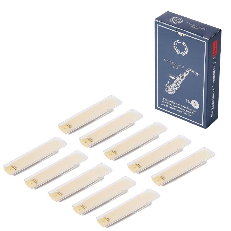 

10pcs Eb Alto Sax Saxophone Reeds Strength 1.0/1.5/2.0/2.5/3.0/3.5 Saxophone Reed Woodwind Instrument Parts Accessories