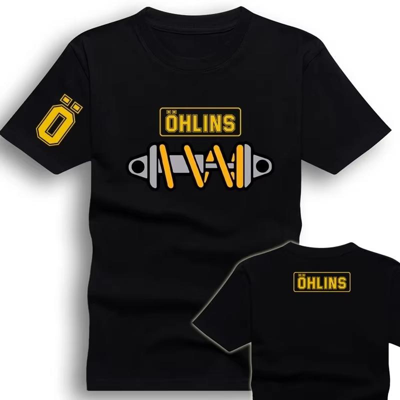Desktop_Amazing Tees Men Ohlins Shock Suspension Car Motorcycle Sport Racing T Shirt Summer Casual Oversized Men's Short Sleeve