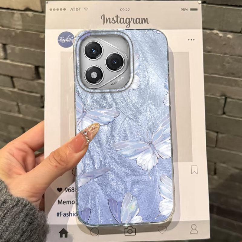 

Роскошный чехол для телефона с бабочкой для девочек и женщин для Honor 400 Pro X9c Magic7 Magic6 200 Lite Smart X9a X8a X8b X8c X7c X6c Fundas Cover Honor X8C белый