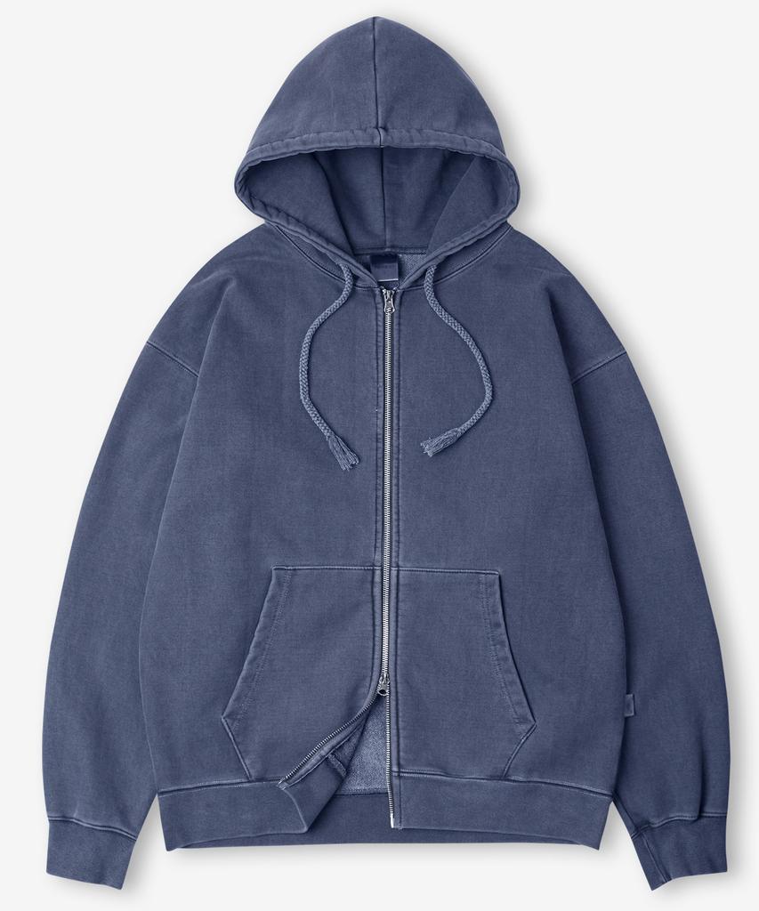 Topboy [2Pack] Weight Pigment Two-Way Oversized Zip-Up Hoodie (Type B)