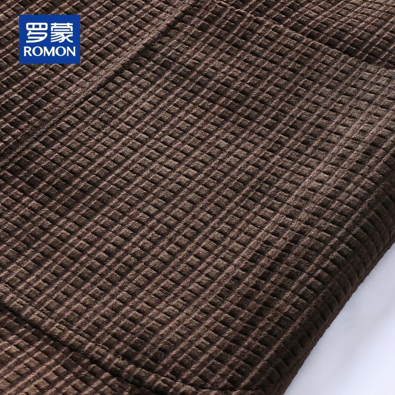 ROMON Men's Autumn/Winter Casual Business Blazer with Knitted Lining