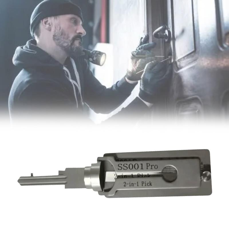 Perfekter Schlüsseldecoder-Match für Schlüsselpicking Hakenwerkzeug Edelstahl Pro Ss001
