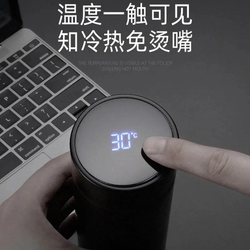 ZOZU8 For Ford Focus Fiesta Fusion Explorer Edge Kuga Mondeo Ecosport Ranger Car 500ml Intelligent Temperature Display Insulating Cup