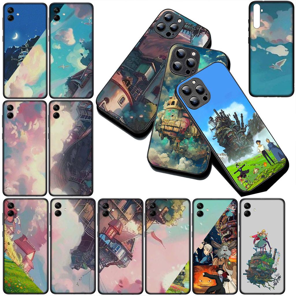 Howls Anime Movings Poster Castles Phone Case for OPPO A80 A18 A16 A40 A17 A15 A38 A78 A79 A54 A57 A12 A60 4G 5G Cover
