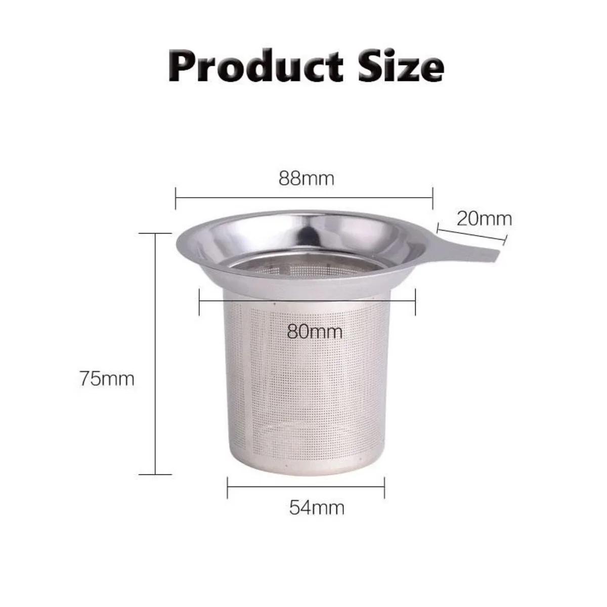 

1PC Stainless Steel Tea Filter, Stainless Steel Tea Strainer, Stainless Steel Tea Separator, Tea Bubble Filter, Kitchen Teapot серебряный