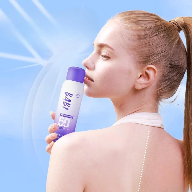 1PC Sunscreen Spray Whitening and UV Protection Universal Face Cream for Boys and Girls Military Training Anti-sweat Refreshing
