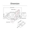 Blue Aluminium Alloy Motorbike Multiangle Adjustable License Number Plate Holder