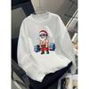 European Sizes Boys' Christmas Print Casual Sport Long-Sleeve Sweatshirt, Warm Crew Neck Top, Outdoor Wear.