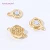 18K Gold Plated Brass Rose Shape Strong Magnetic Clasps For Bracelet Necklace Making Findings,Clasps For Jewelry,DIY Accessories