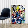 Poster Colorful Paint Splatters Abstraction