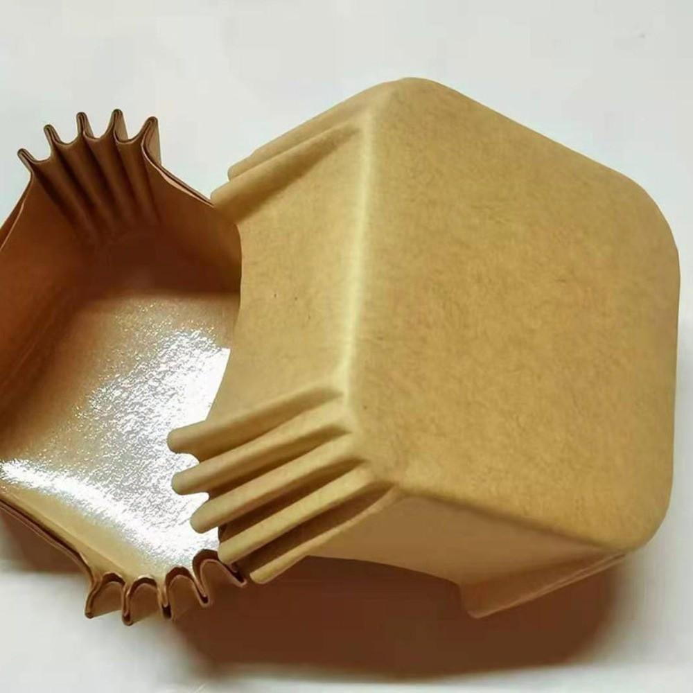 200pcs Muffin Mold Paper Cake Cups Pastry Tool Non-Stick Square Cupcake Tray High Temperature Baking Cake Liners Microwave