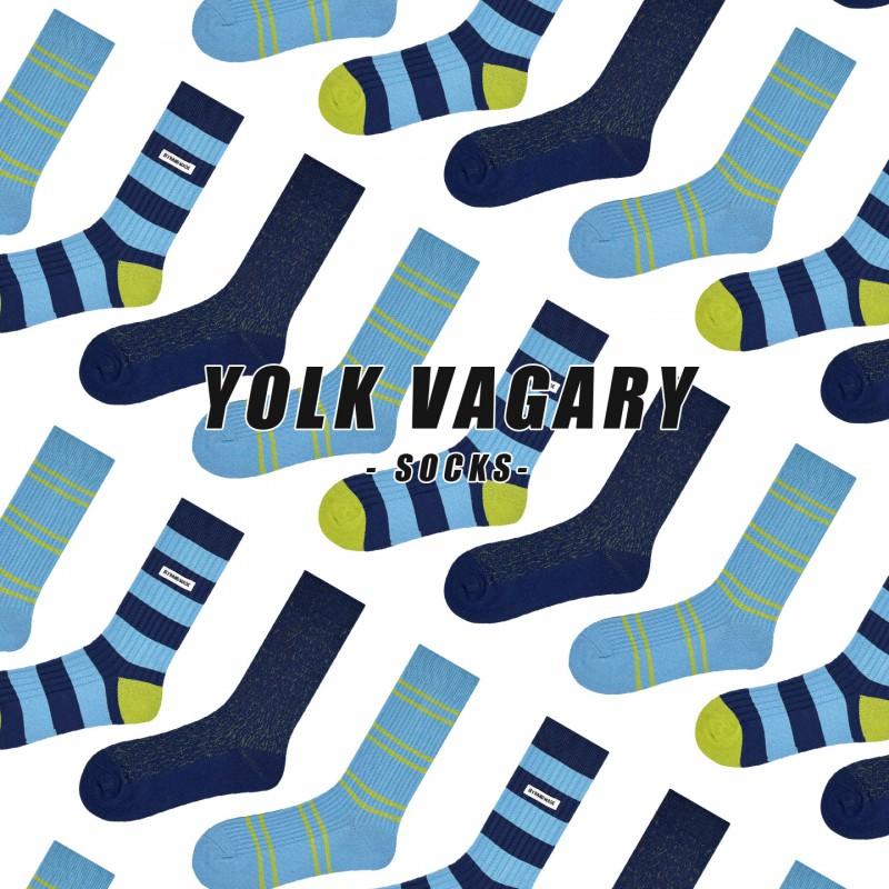 Yolkvagary Retro Striped Mid-Calf Socks Women Cotton Blend Korean Style Casual