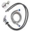Shampoo Bed Faucet Sprayer Switch Set Zinc Alloy Chrome Plating for Club Beauty Salon Barbershop SPA