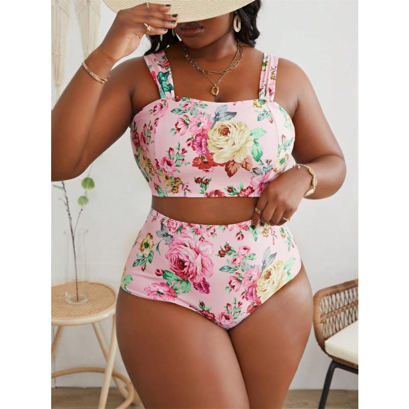 Women High Waisted Sexy Swimsuit Women's Large Size Swimsuit Beach Seaside Swimwear Bikini