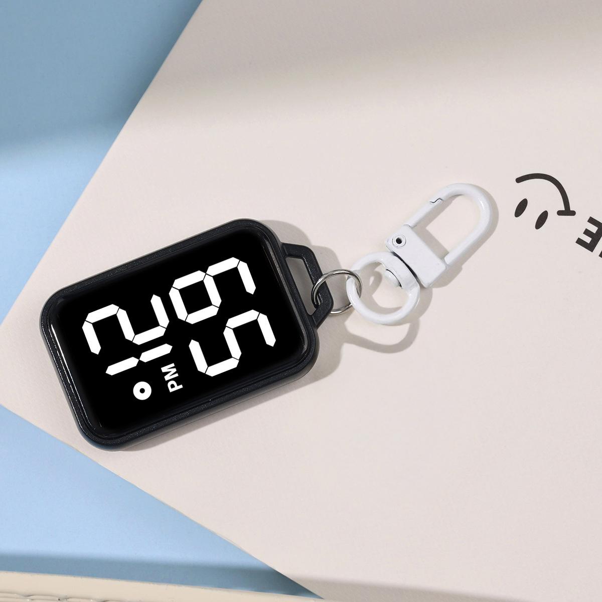 

1/4 шт. Світлодідний брелок Кишеньковий годинник Цифровий дисплей Електронний годинник для молоді Студентські рюкзаки Ключі Підвіска Годинник Подарунок