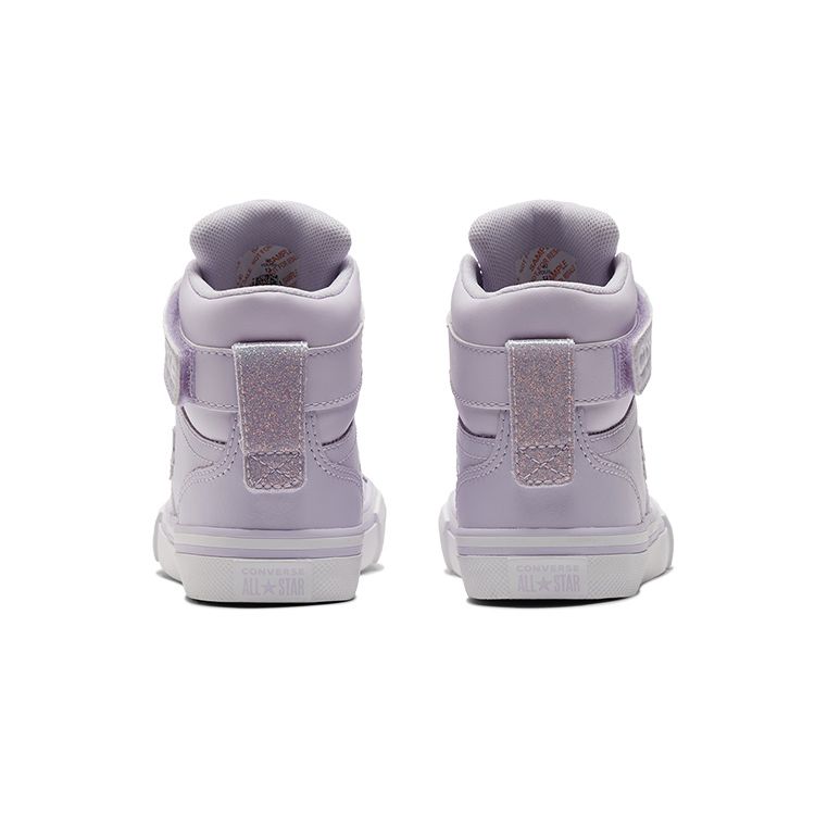 Converse Pro Blaze Strap Easy-On High PS Vapor Violet Glitter Kids Sneakers Purple A03041C