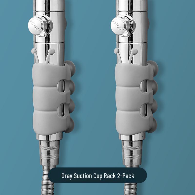 No-Drill Suction Cup Shower Head Holder with Movable Silicone Base