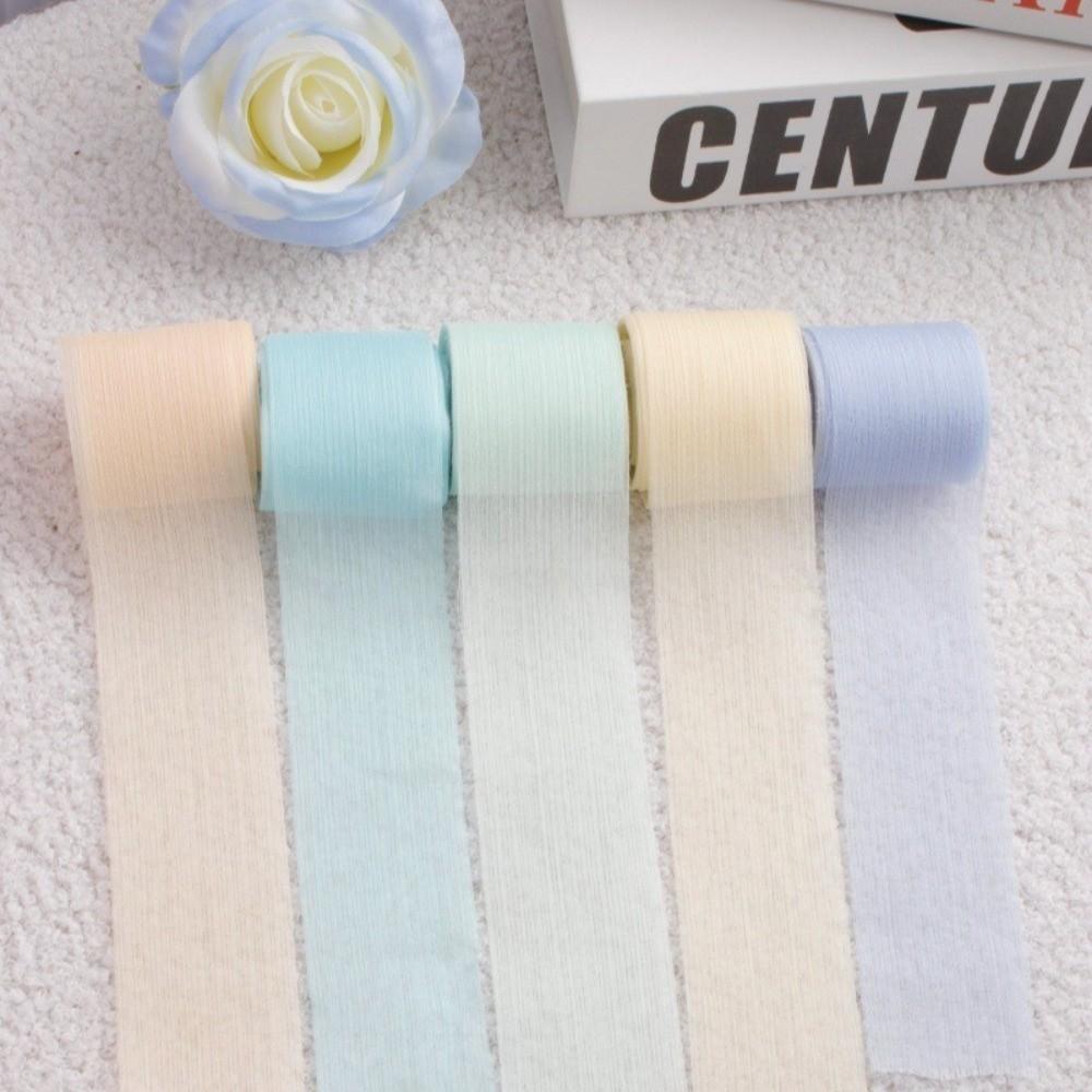 5Yard Length Satin Fabric Ribbon 4CM Width DIY Craft Ribbon Frayed Edged Ribbon  Christmas Decor